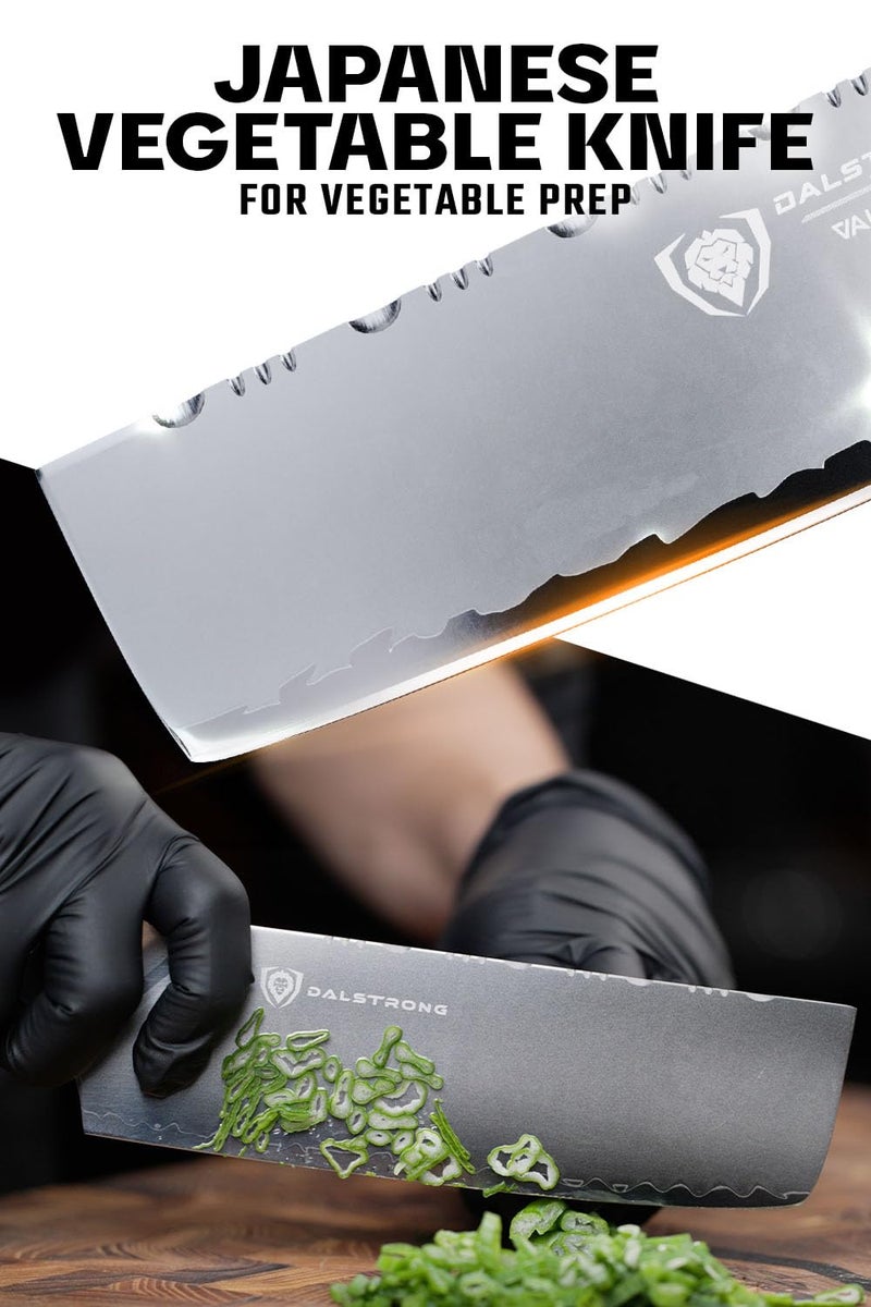 Dalstrong Nakiri Knife - 7 inch - Valhalla Series - 9CR18MOV High Carbon Steel - Vegetable Kitchen Knife - Celestial Resin & Wood Handle - Razor Sharp Asian Knife Gift- w/Sheath - Image 2